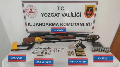 Yozgat'ın Sorgun ilçesinde, tarihi eser niteliğinde 29 obje ele geçirildi,