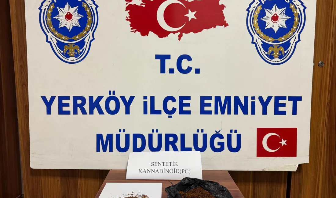 Yerköy İlçe Emniyet Müdürlüğü ekipleri, uyuşturucu madde kullanan ve satan