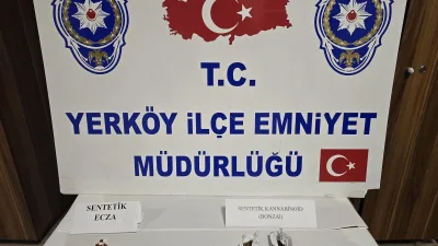 Yerköy İlçe Emniyet Müdürlüğü ekipleri tarafından gerçekleştirilen uyuşturucu operasyonu sonucu