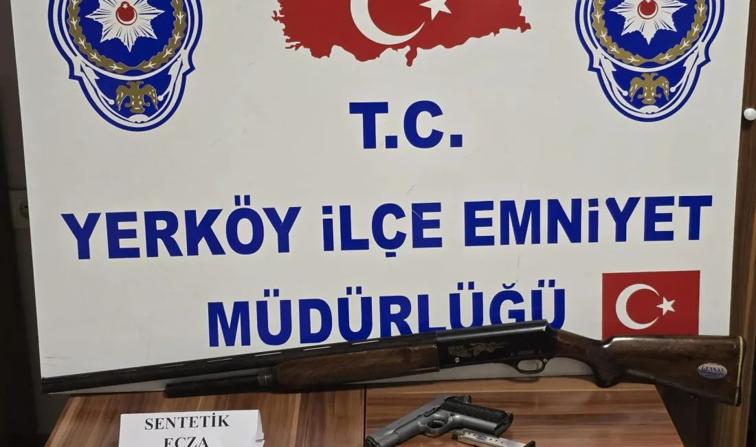 Yerköy'de yürütülen uyuşturucu ticareti ve silah bulundurma soruşturması kapsamında düzenlenen