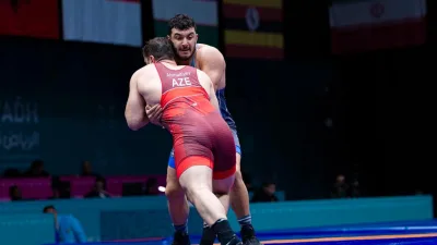 Riyad'da devam eden İslami Dayanışma Oyunları'nda Yozgatlı güreşçi Beytullah Kayışdağ,