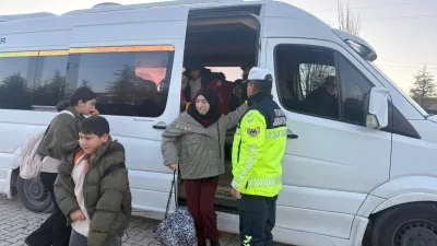 Yozgat’ta okul servislerine yönelik denetimler artırıldı.  Çekerek, Şefaatli ve