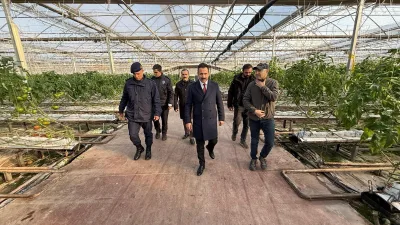 Çiçekdağı Kaymakamı Durdu Yavuz Öğüt, Mahmutlu Köyü’nde jeotermal sıcak suyla