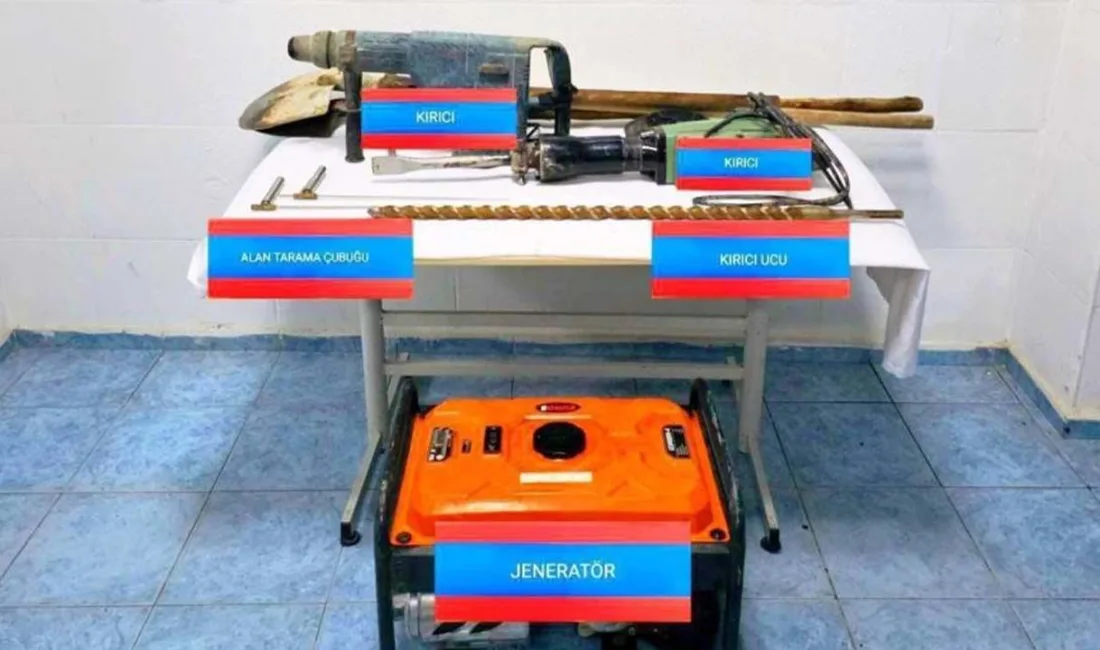 Yerköy ilçemizde kaçak kazı yaptığı tespit edilen 5 kişi, jandarma