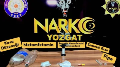 Yerköy ilçesinde polis ekipleri tarafından düzenlenen operasyonda metamfetamin, sentetik kannabinoid