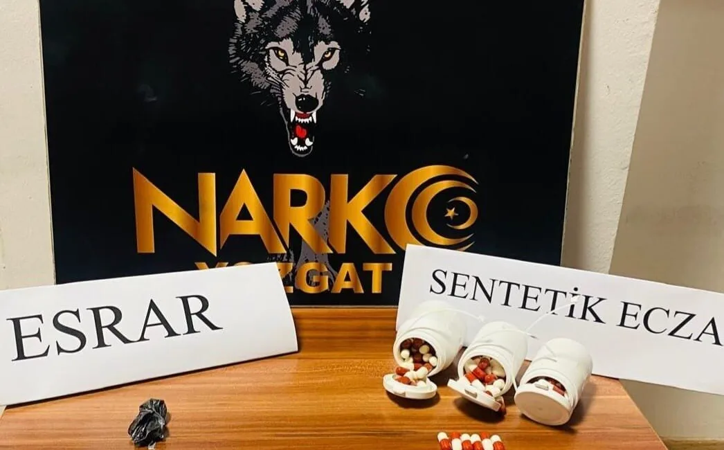 Yerköy ilçemizde Emniyet ekiplerinin düzenlediği operasyon sonucu, uyuşturucu madde olarak