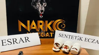 Yerköy ilçemizde Emniyet ekiplerinin düzenlediği operasyon sonucu, uyuşturucu madde olarak
