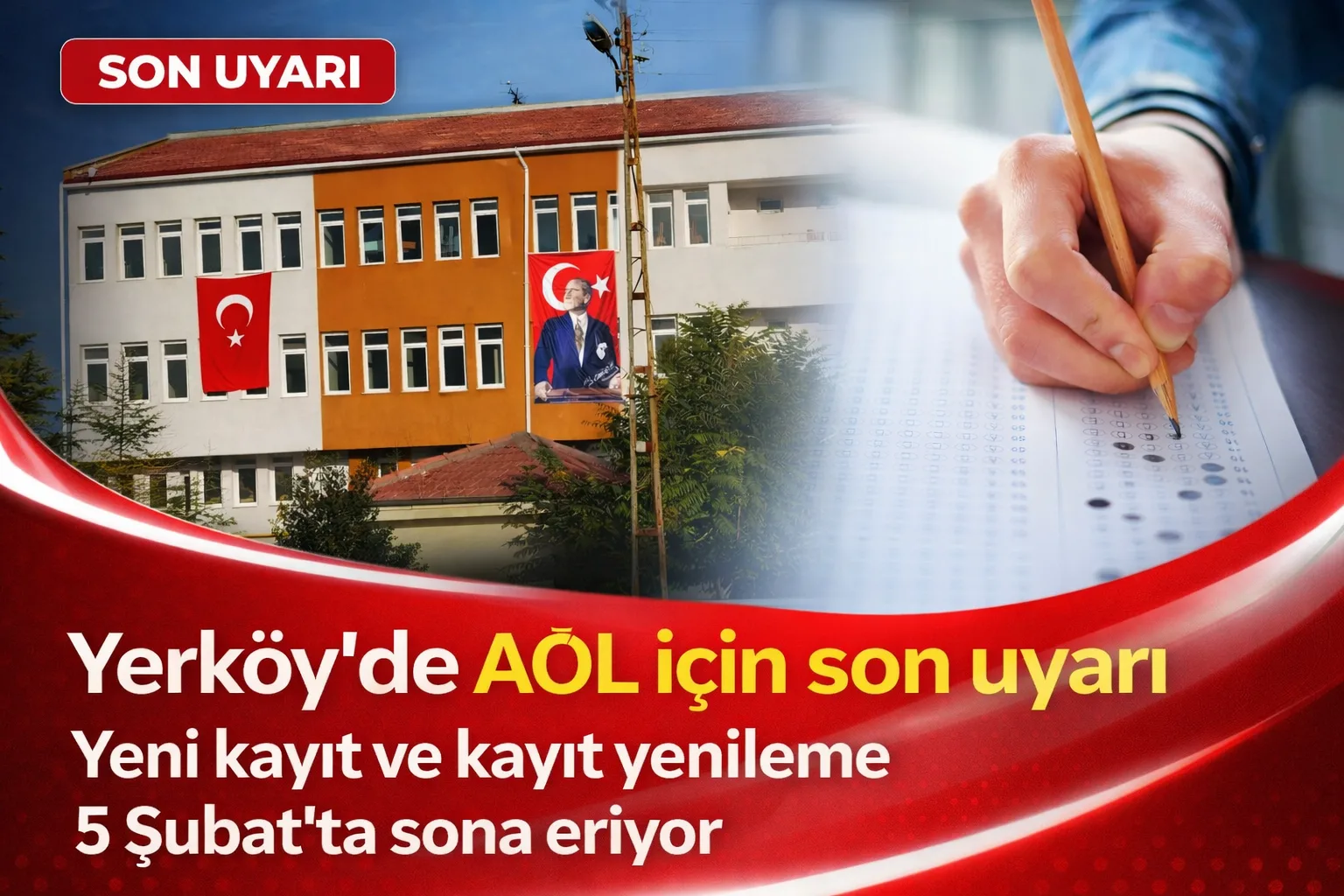 Yerköy Halk Eğitimi Merkezi Müdürlüğü, Açık Öğretim Lisesi 2025-2026 Eğitim