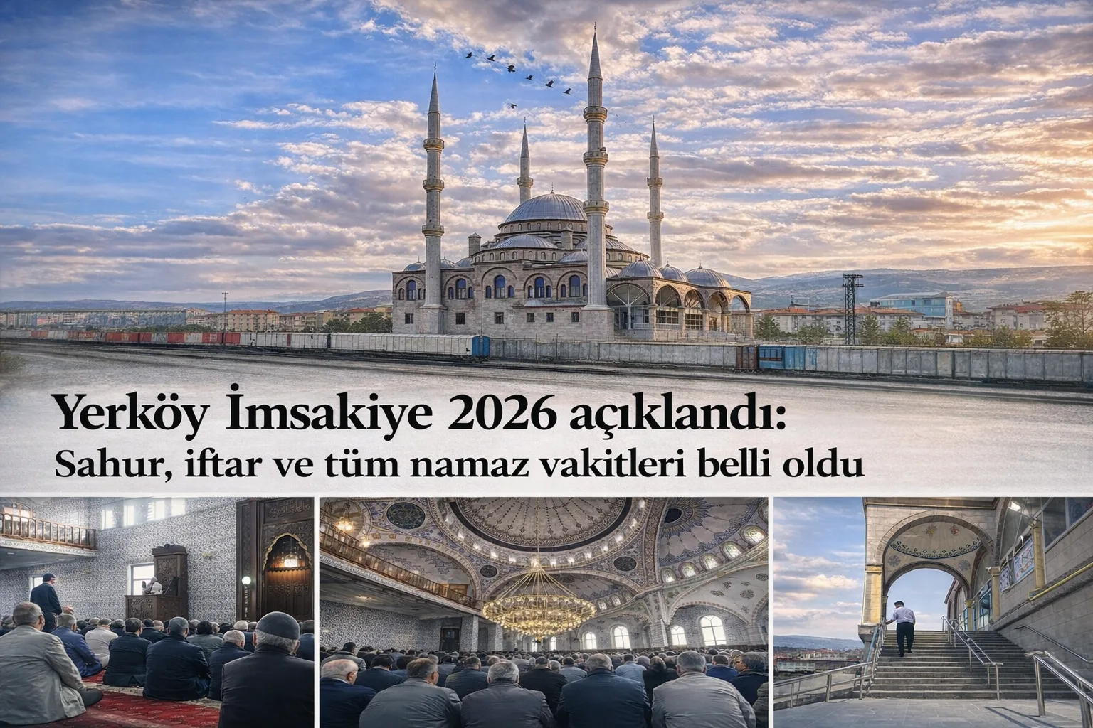 Yerköy ilçemiz için 19 Şubat–19 Mart 2026 tarihlerini kapsayan imsakiye