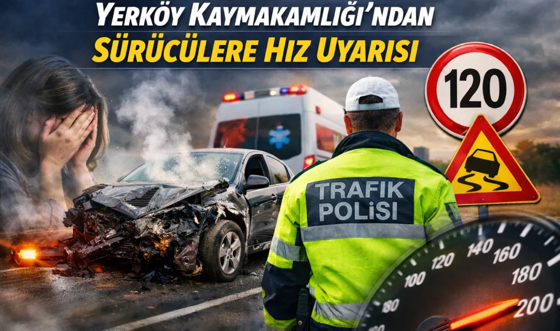 Yerköy Kaymakamlığı, aşırı hızın geri dönüşü olmayan acılara yol açabileceğine