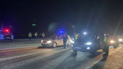 Yozgat'ta yapılan trafik denetiminde, sürücü belgesi geçici olarak alınmış bir