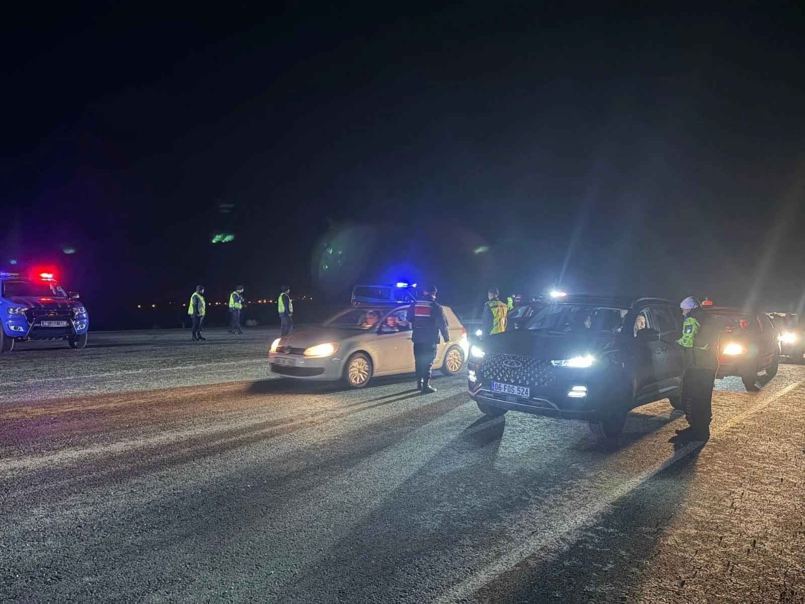 Yozgat'ta yapılan trafik denetiminde, sürücü belgesi geçici olarak alınmış bir