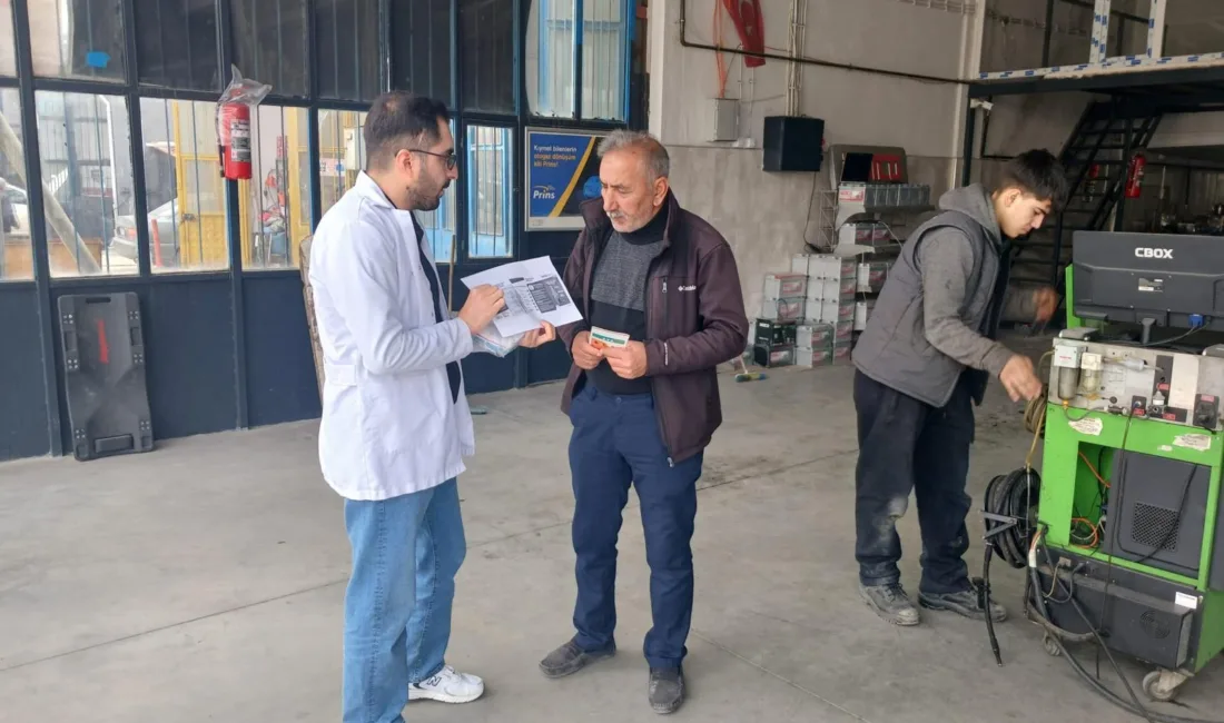 Yerköy İlçe Sağlık Müdürlüğü tarafından sanayi esnafına yönelik bağımlılıkla mücadele