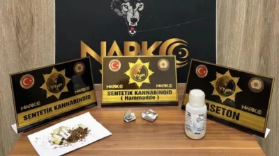 Yerköy ilçesinde YHT İstasyonu’nda narkotik ekiplerince düzenlenen operasyonda bonzai ve