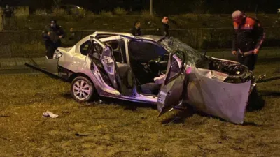 Meydana gelen trafik kazasında direksiyon hakimiyetini kaybeden sürücü Onur Koçak