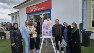 Yozgat'ın Sorgun ilçesinde, SMA hastası Alya bebek için tedavi masraflarına