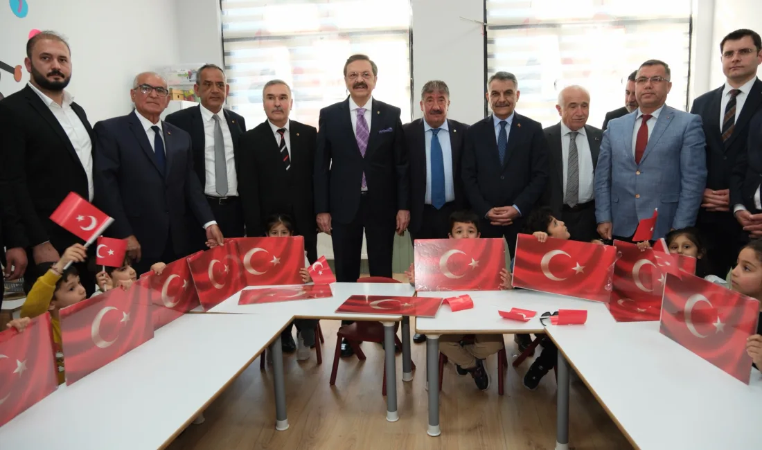 Yozgat’ın Yerköy ilçesinde yapımı tamamlanan Yerköy TOBB Anaokulu, düzenlenen törenle