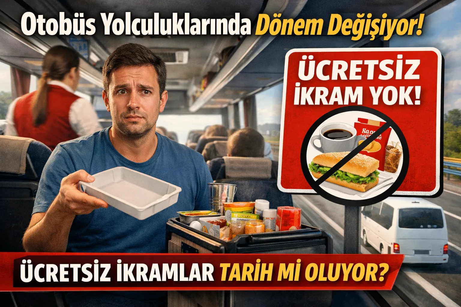 Artan maliyetler nedeniyle birçok otobüs firması, ikram hizmetlerini azaltmayı planlıyor.