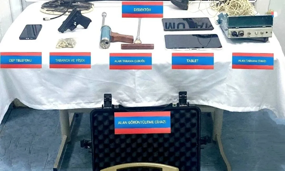 Yozgat İl Jandarma Komutanlığı ekipleri, Yerköy’de izinsiz kazı yapan şüphelilere