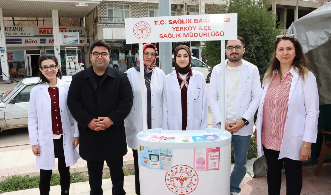 Yerköy İlçe Sağlık Müdürlüğü tarafından Dünya Sağlık Haftası kapsamında kurulan