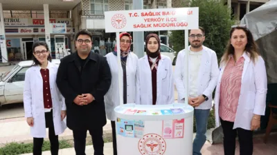 Yerköy İlçe Sağlık Müdürlüğü tarafından Dünya Sağlık Haftası kapsamında kurulan