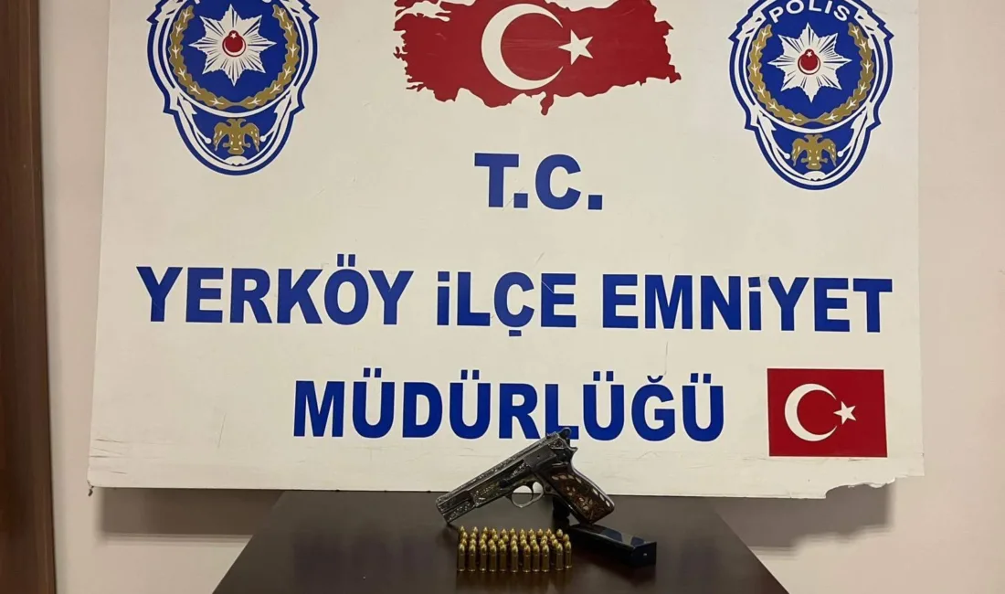 Yerköy’de polis ekiplerinin düzenlediği operasyonda, bir ikamette yapılan aramada ruhsatsız
