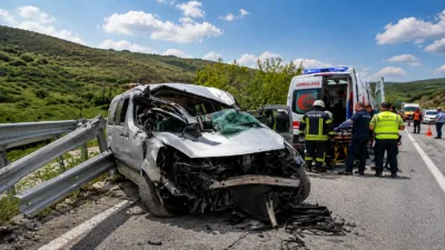 Yozgat'ın Akdağmadeni ilçesinde meydana gelen trafik kazasında, bayram tatili için