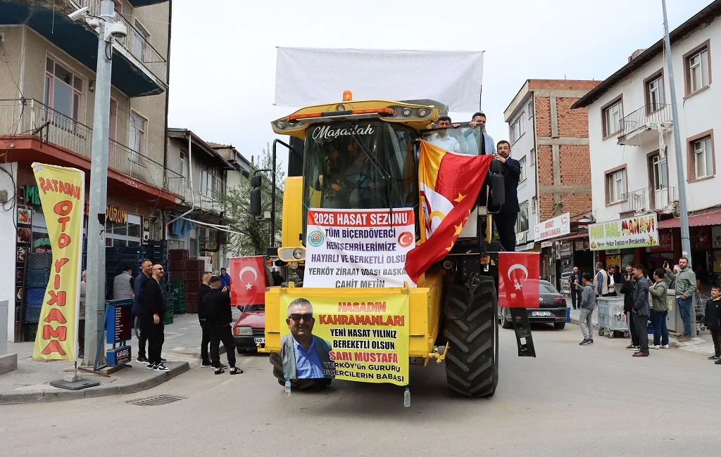 Yerköy ilçemizde hasat sezonunun başlamasıyla birlikte düzenlenen “Biçerdöver Uğurlama Töreni”,