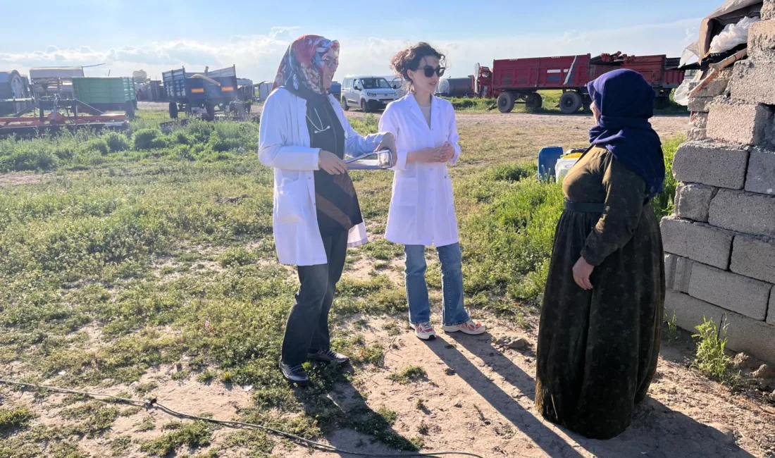 Yerköy İlçe Sağlık Müdürlüğü ekipleri, mevsimlik tarım işçilerini konakladıkları çadırlarda