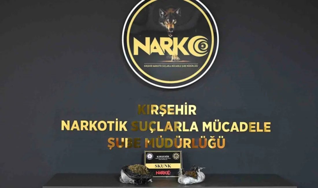 Kırşehir'de düzenlenen operasyonda 856 gram uyuşturucu madde ele geçirildi ve