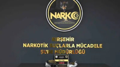 Kırşehir'de düzenlenen operasyonda 856 gram uyuşturucu madde ele geçirildi ve