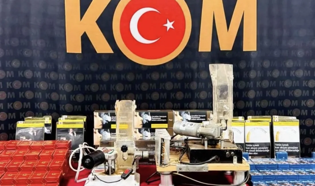 Yozgat'ın Yerköy ilçesinde düzenlenen operasyonda, kaçak makaron, tütün ve sigara