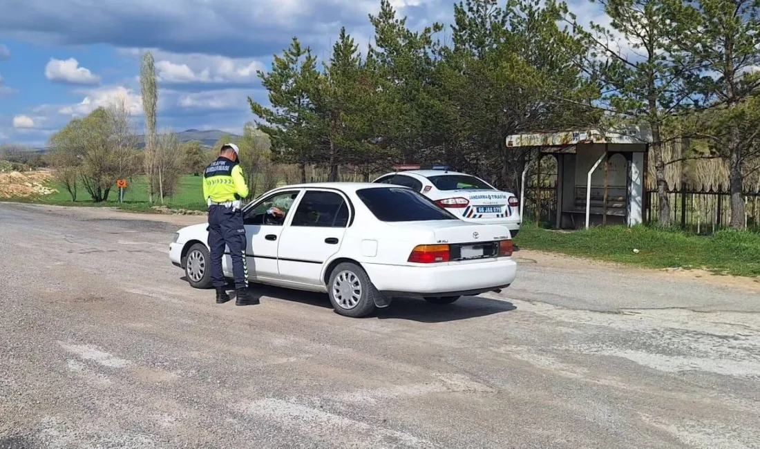 Yozgat İl Jandarma Komutanlığı tarafından yapılan denetimlerde, alkollü sürücüye 50