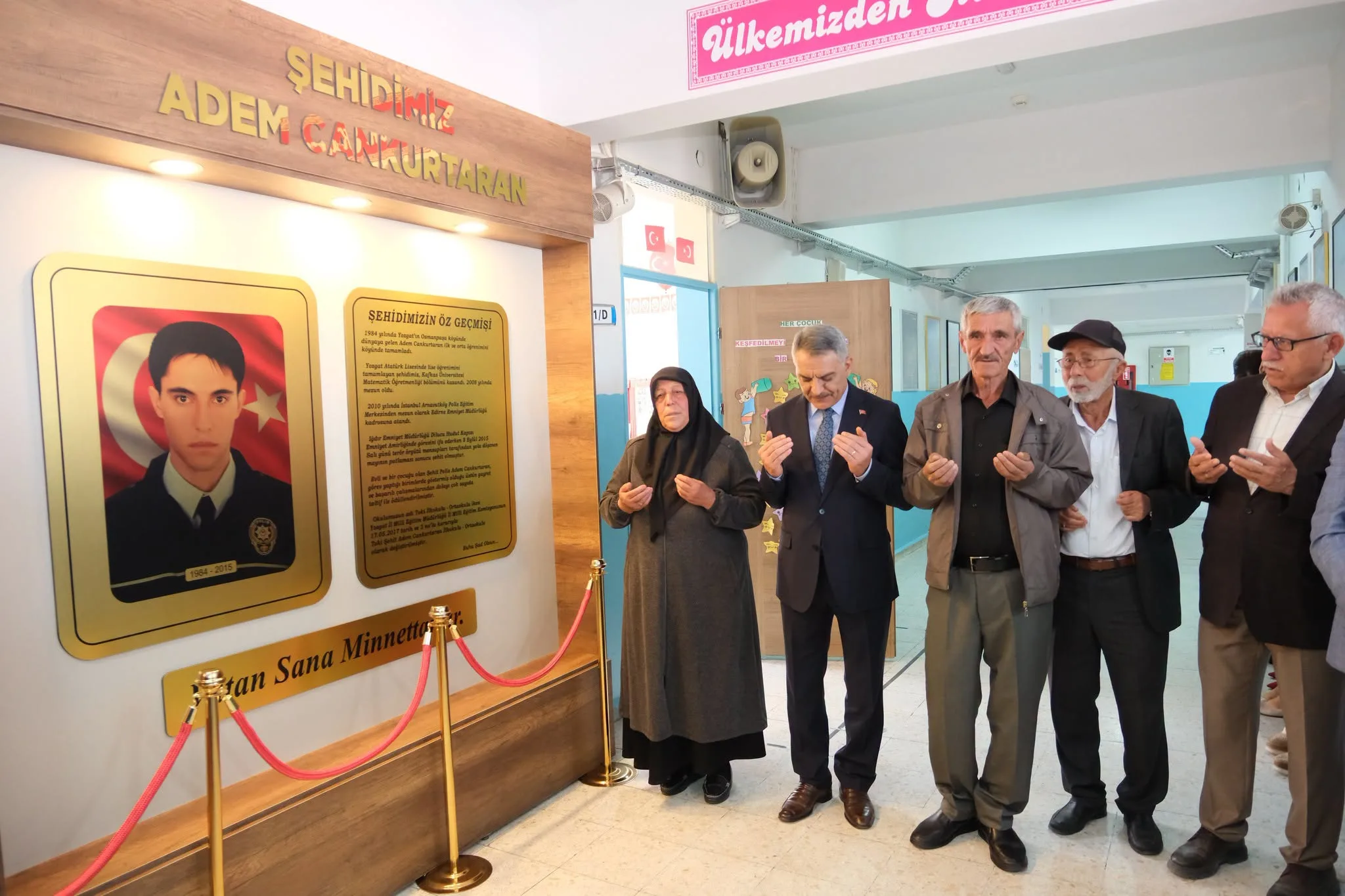 Yozgat'ta Şehit Adem Cankurtaran Anısına Hatıra Köşesi Açıldı