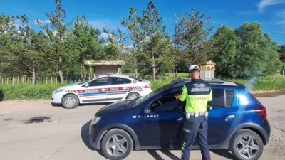 Yozgat'ın Şefaatli ilçesinde jandarma tarafından durdurulan bir otomobilin sürücüsü, yapılan