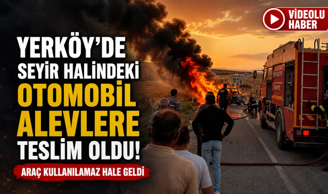 Yerköy’e bağlı Mengenli köyü mevkisinde seyir halindeki bir otomobil henüz