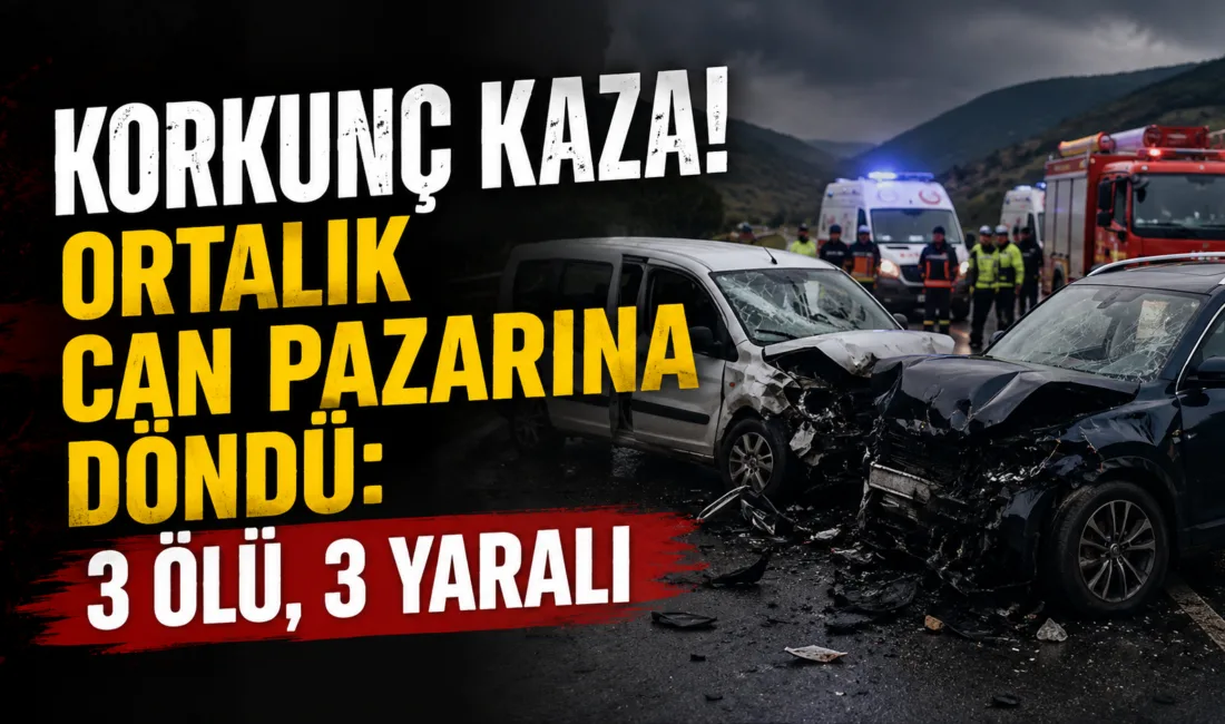 Hafif ticari araç ile SUV tipi aracın çarpışması sonucu ortalık