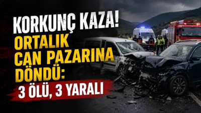 Hafif ticari araç ile SUV tipi aracın çarpışması sonucu ortalık