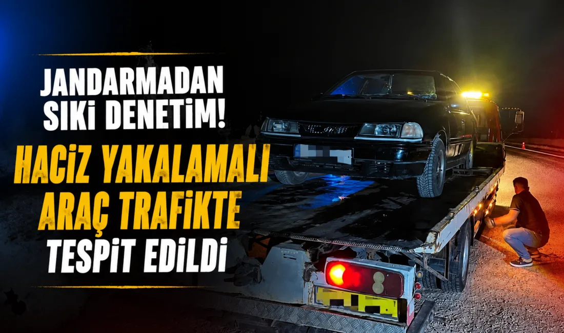 Yozgat İl Jandarma Komutanlığı, Yenifakılı'da yaptığı yol kontrolünde haciz kaydı