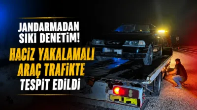 Yozgat İl Jandarma Komutanlığı, Yenifakılı'da yaptığı yol kontrolünde haciz kaydı