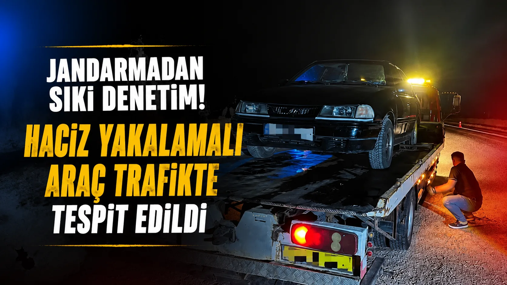 Yozgat İl Jandarma Komutanlığı, Yenifakılı'da yaptığı yol kontrolünde haciz kaydı