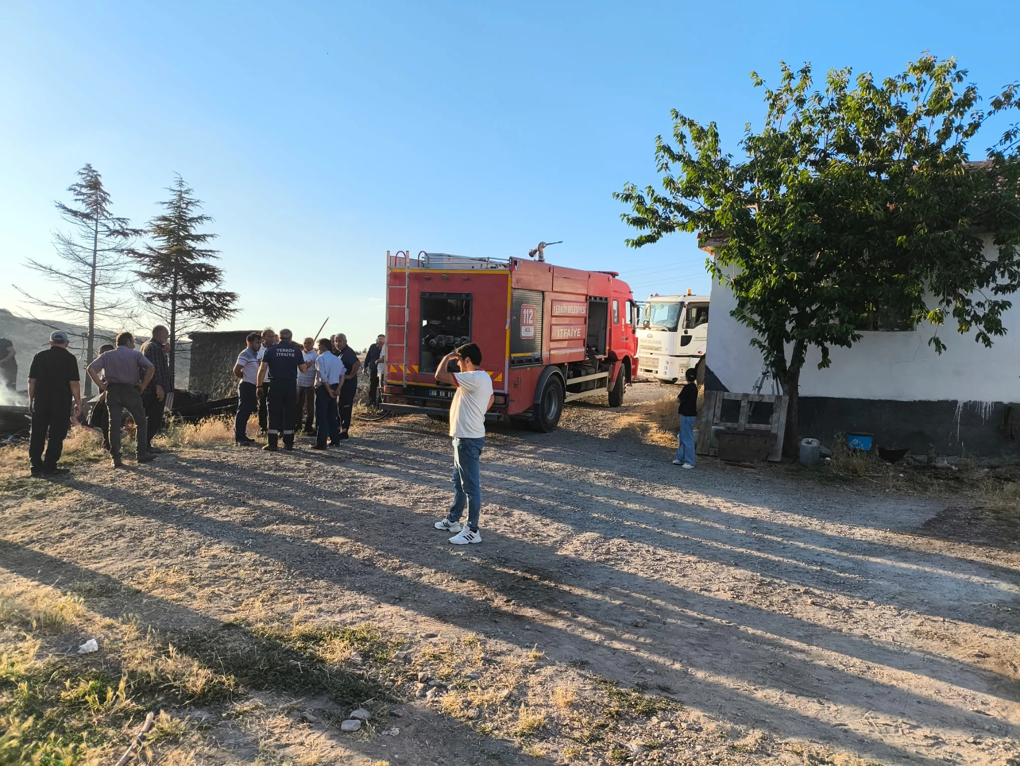 Yerköy Belkavak Köyü’nde Kömde Yangın Çıktı
