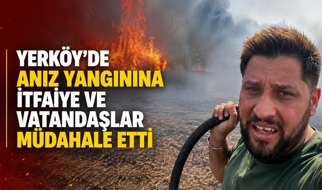 Yozgat’ın Yerköy ilçesinde çıkan anız yangını, itfaiye ekiplerinin yetersiz kalması