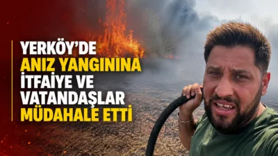 Yozgat’ın Yerköy ilçesinde çıkan anız yangını, itfaiye ekiplerinin yetersiz kalması