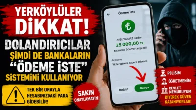 Dolandırıcılar, bankaların "Ödeme İste" özelliğini ve gerçekte bulunmayan "noter güvenli