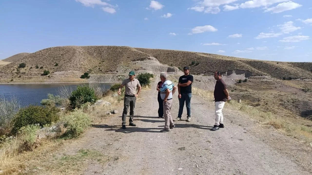 Yozgat Yerköy'de devam eden İğdecik Göleti Sulama Projesi'nde, DSİ 123.