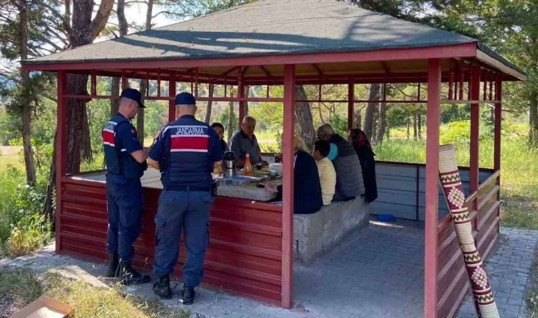 Yozgat'ın Çayıralan ilçesinde jandarma ekipleri, piknik alanlarında vatandaşları orman yangınlarına