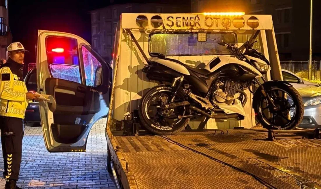 Yozgat'ta gerçekleştirilen trafik denetimlerinde, sürücü belgesiz araç kullanımı ve drift