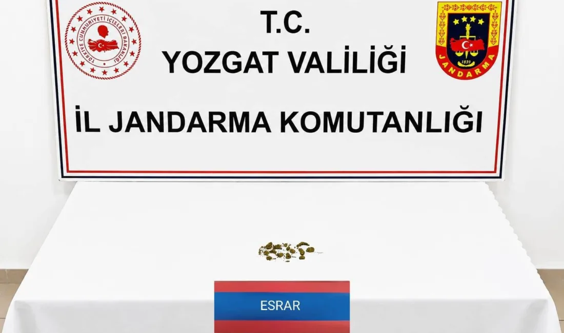 Yozgat'ta jandarma tarafından gerçekleştirilen uyuşturucu operasyonunda bir şahsın aracında ve