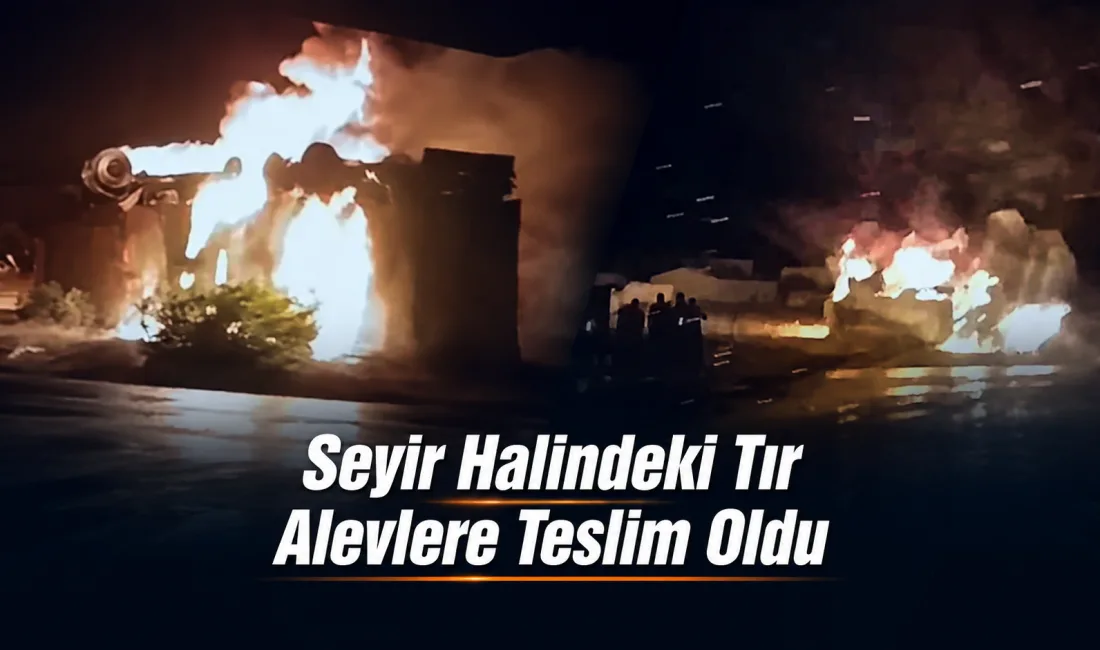 Yozgat-Çorum kara yolunun Alaca yakınlarında seyir hâlindeki bir tırda yangın